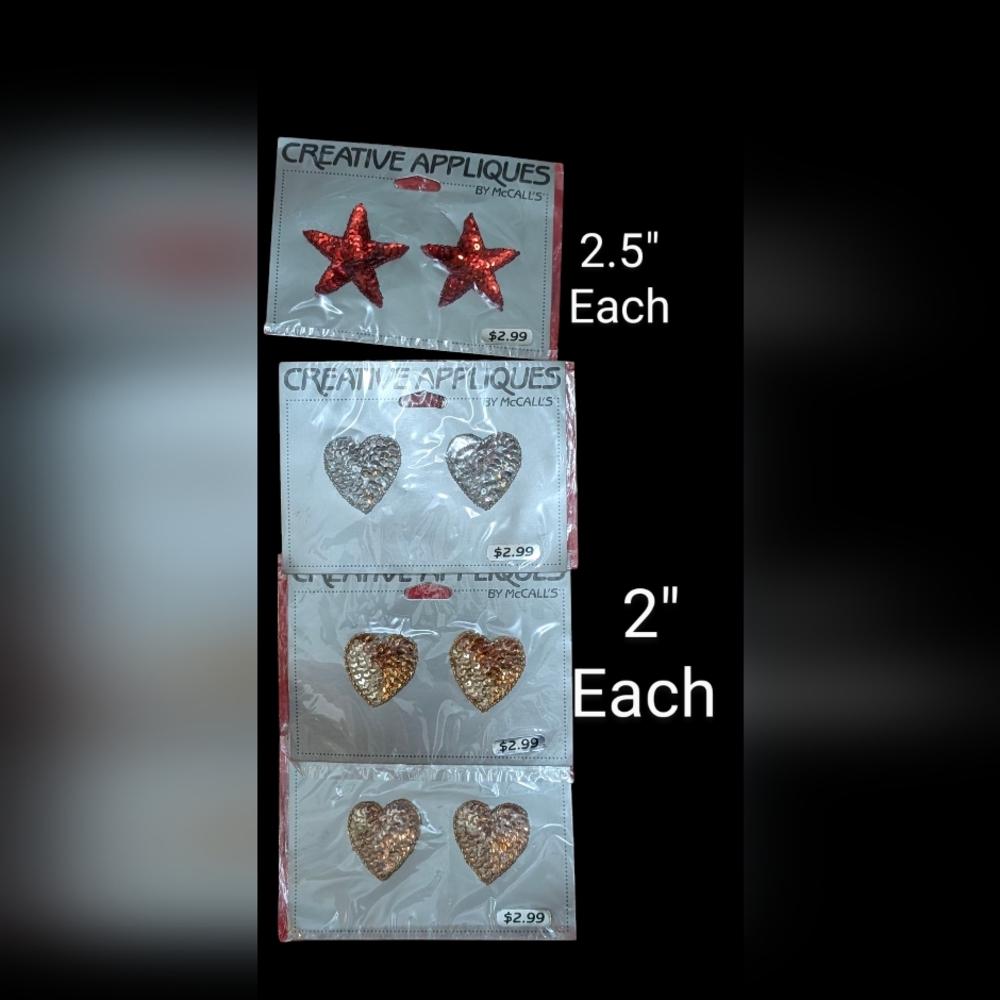 McCall's Sequin Star and Heart Appliques